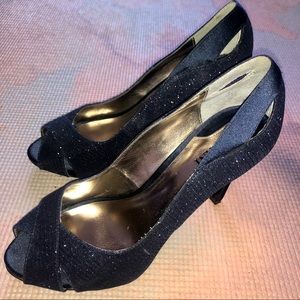 Blue Alfani open toe high heel shoe